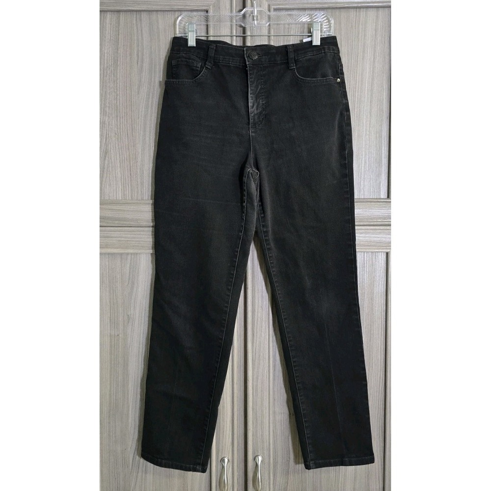 Bandolino Amy Womans‎ Black Jeans(Faded)Size 12 Straight Leg